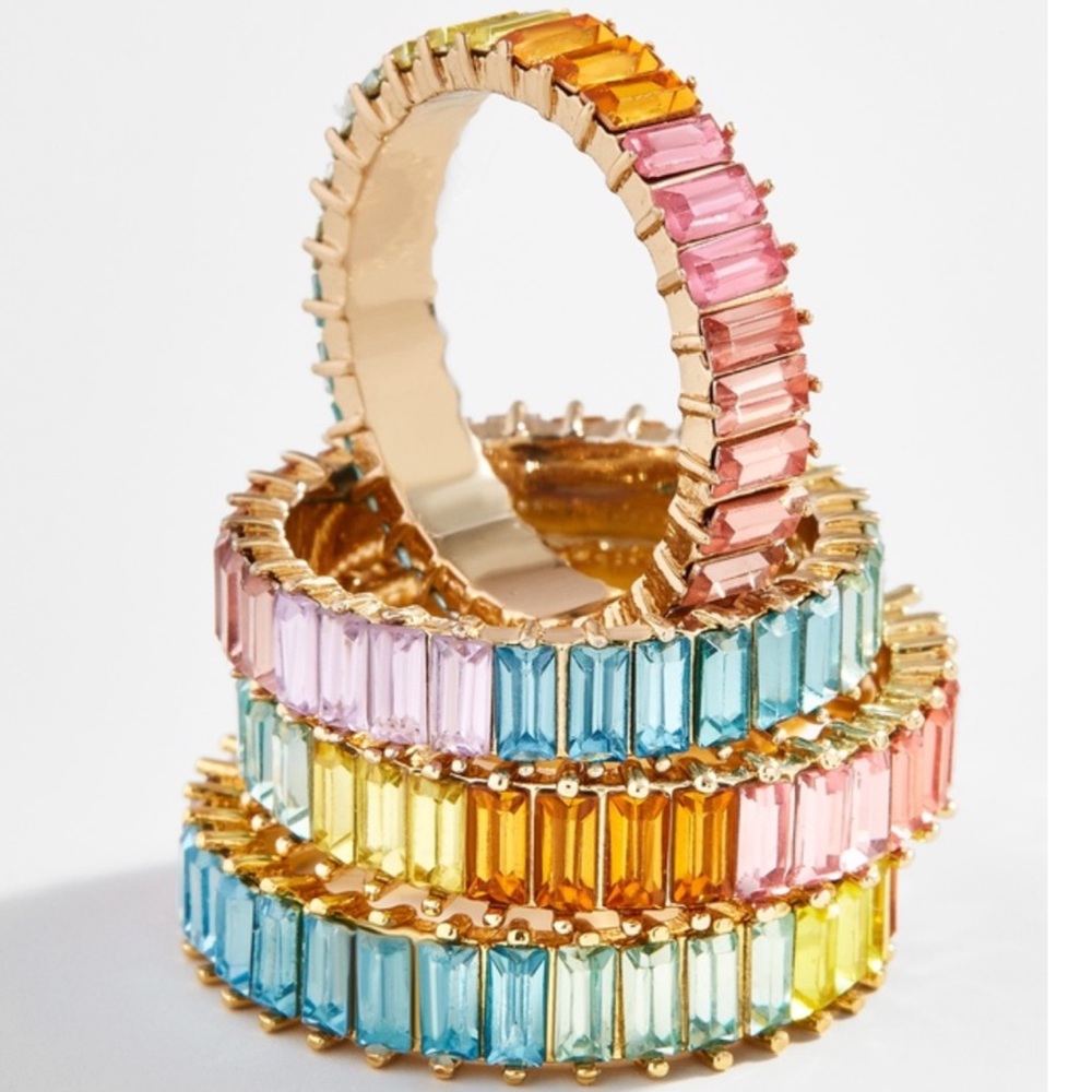 Bauble Bar multi colored pink ring